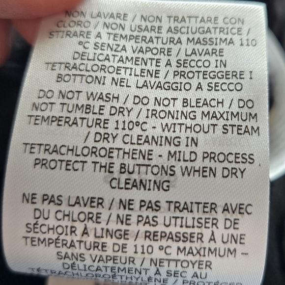 Stella McCartney Women's Barrel Leg All Wool Sz 46 Black Twill Pants Pockets - Picture 13 of 14